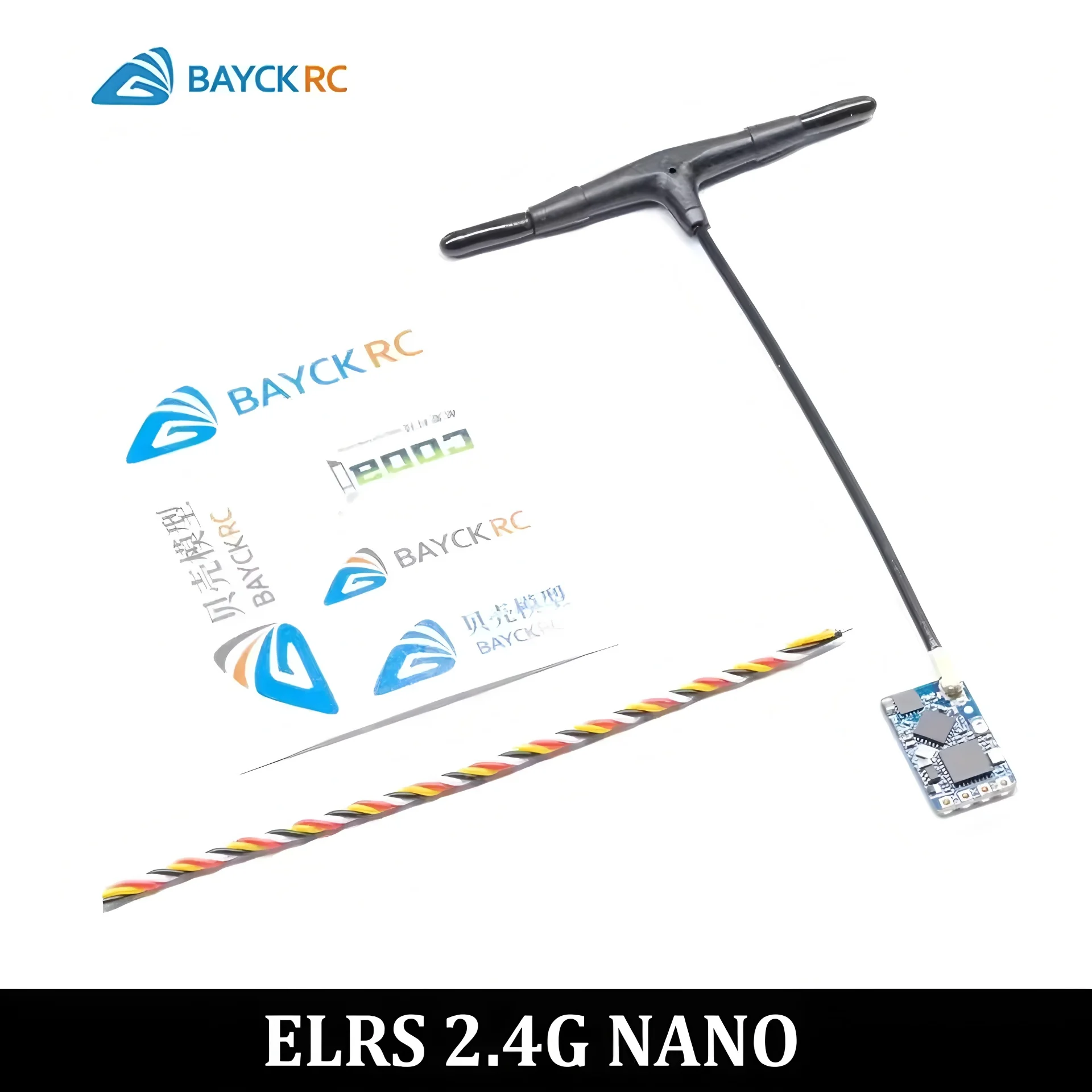 BAYCK ELRS 915MHz / 2.4GHz NANO ExpressLRS Receiver With T type Antenna Support Wifi Upgrade for RC FPV Traversing Drones Parts