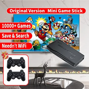 M8 Video Game Console 4K HDMI-compatible Game Stick Built-in 10000 Retro Games for PS1 TV Dendy Console Support/FC/GBA