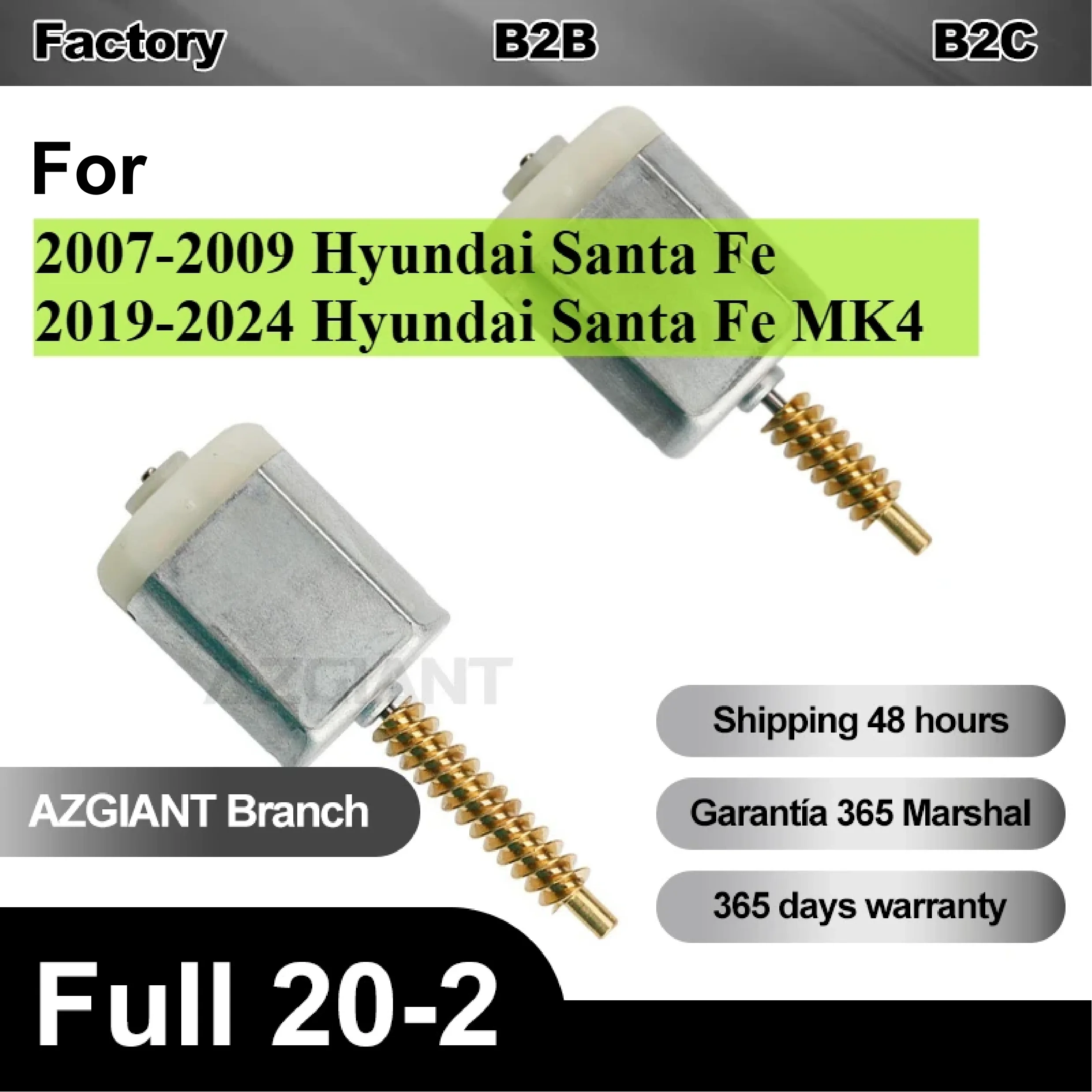 

1pc Auto Door Lock Motor for Hyundai Santa Fe Center Control Drive Passenger Side Locking Universal 2007-2024 81310-2W010