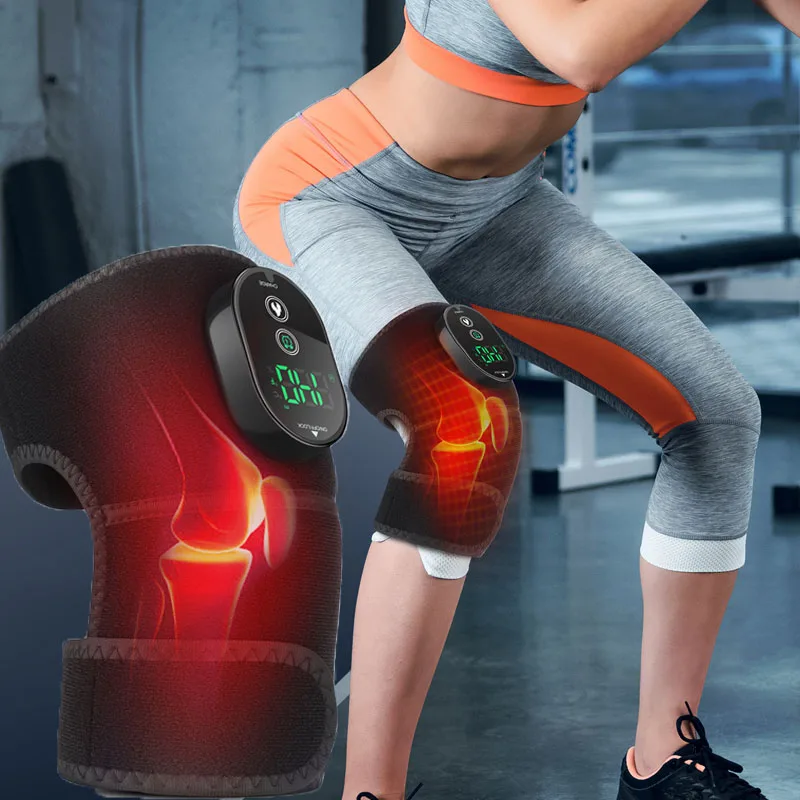 

Wireless Heating Knee Brace with Digital Display Controller, Rechargeable 6-Level Heated Knee Pad Shoulder and Elbow Pad