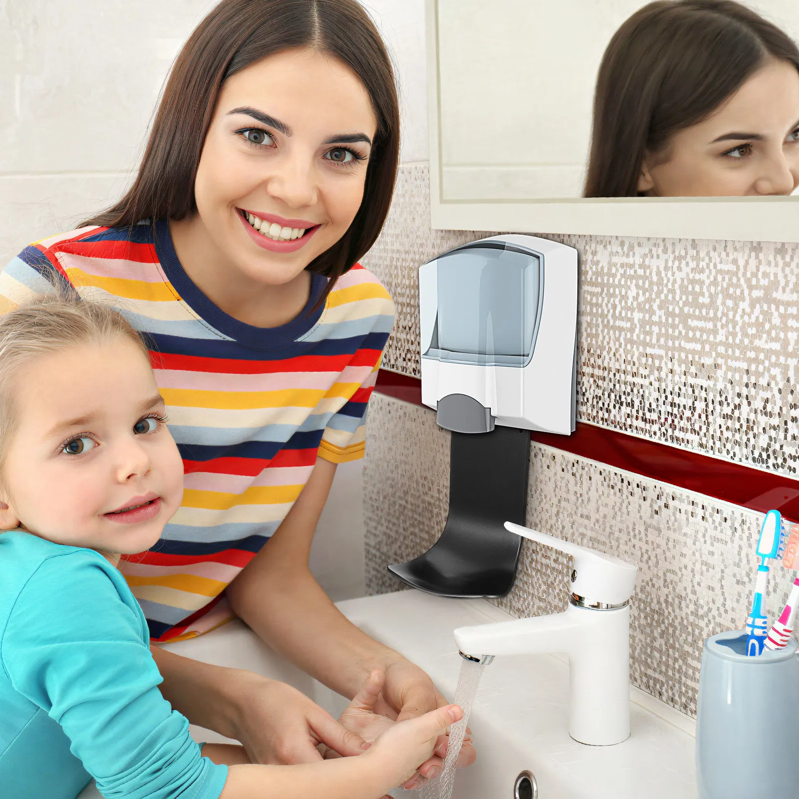 

2 шт. поддон для мыльницы, прочный пластиковый поддон под дозатор, нескользящий поддон для сбора капель для кухни, ванной, торгового центра