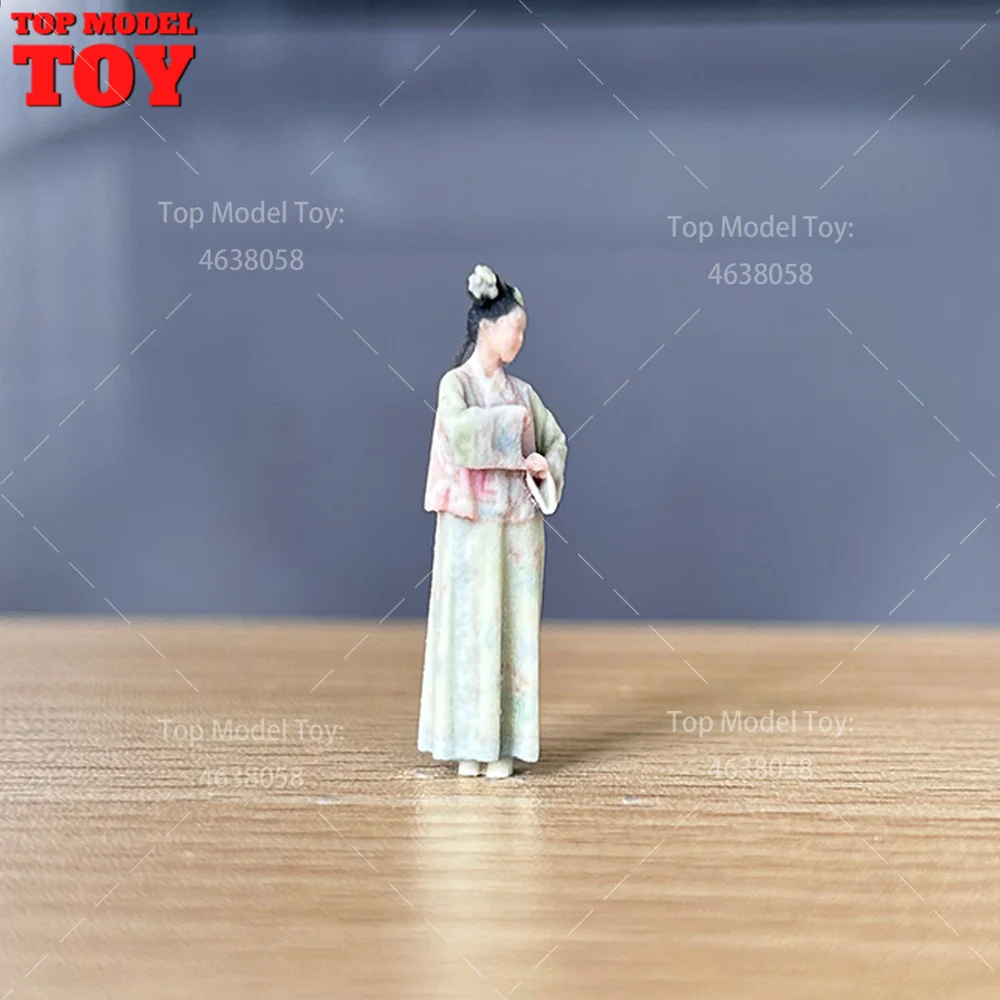 โมเดลตัวละครหญิงในชุดราชวงศ์ชิงโบราณ ขนาด 1/64 พิมพ์ลาย 3 มิติ สำหรับตกแต่งรถยนต์ ของเล่น และฉากจำลอง