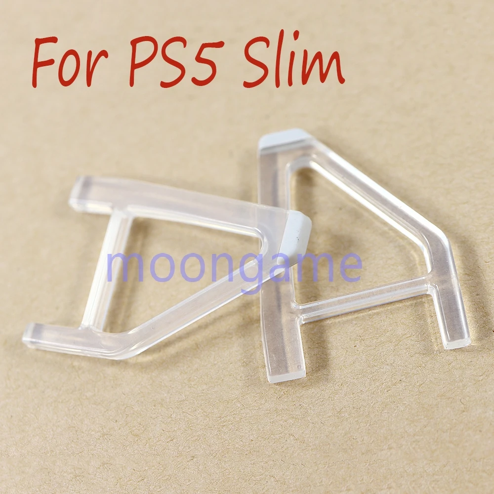 20pair For PS5 Slim Console Horizontal Stand Transprent Acrylic Triangle Support Stable Bracket For Playstation 5 Slim
