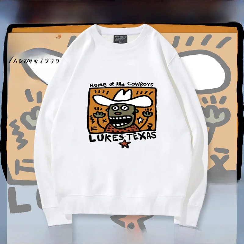 

Cotton Polyester Hooded round Ne Sweatirt Denim Casual ex Spring Autumn Faionable Hip Hop Design Youth ular Loos...