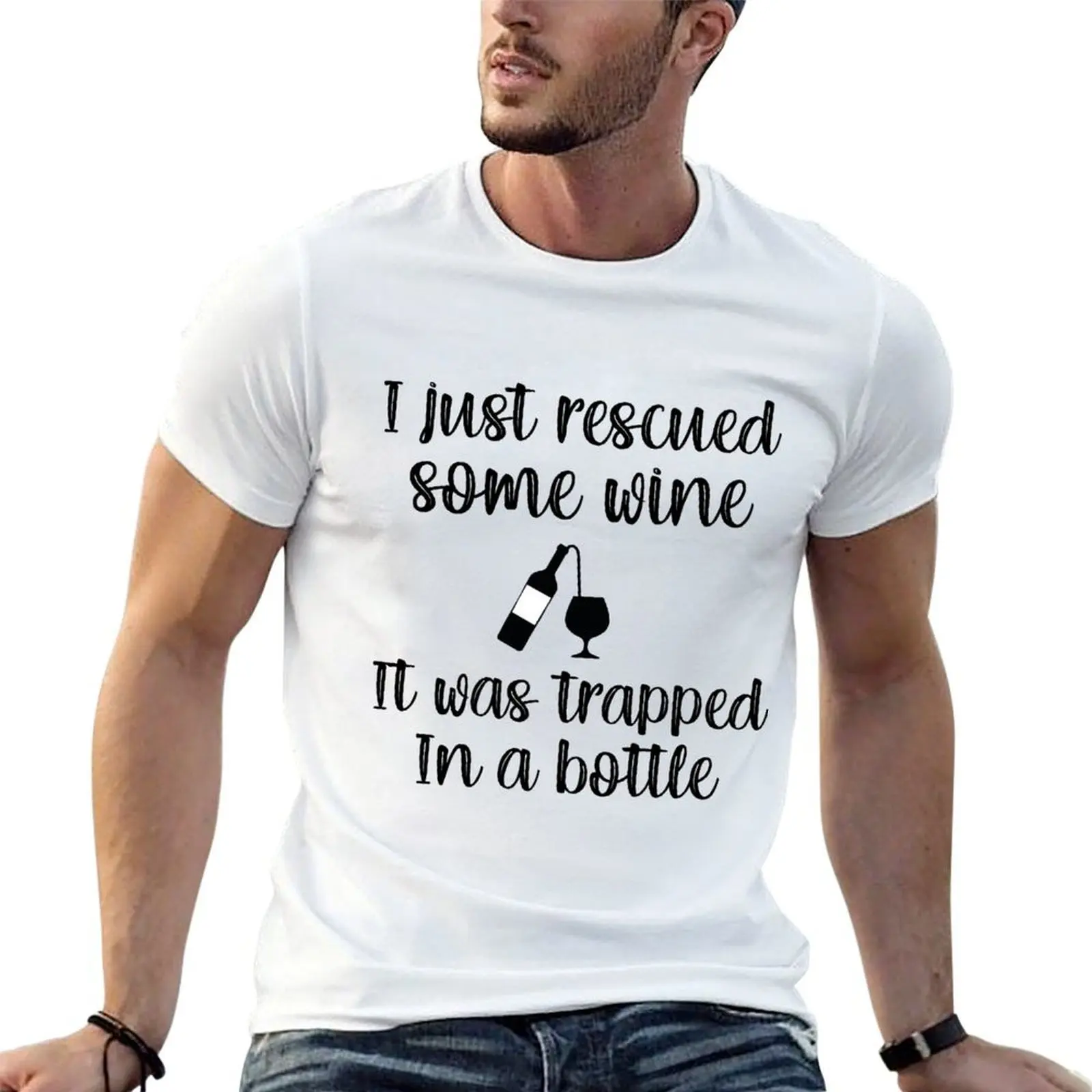 Sólo rescuó algunos vino Ella Lopez Lucifer serie de Tv camiseta hombre camisetas de diseñador para hombre Camiseta de algodón