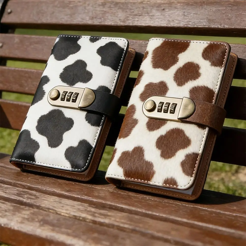 

With Password Lock 100 Envelopes Money Saving Challenge Cow Pattern Save Money Money Collection Book Large Capacity Waterproof