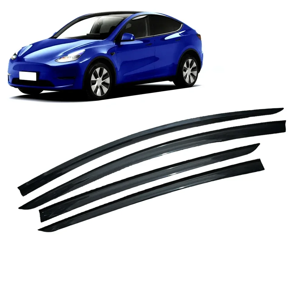 Window Visor for Tesla Model Y 2020 2021 2022 2023 2024 Weathershied Door Visor Wind Sun Rain Guards Side Window Wind Deflectors