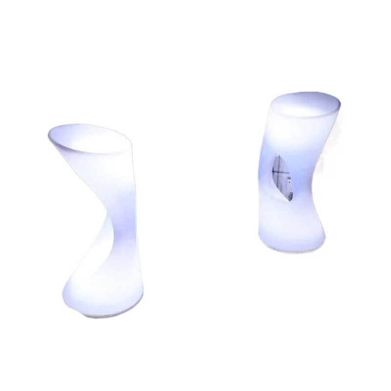 LED-melktheewinkel tafels en stoelen ins internet beroemdheid bar duidelijke bar café restaurant casual hoge tafel buiten lichtgevend