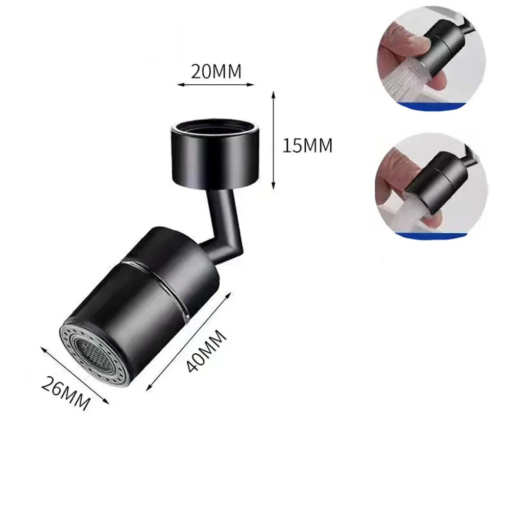 720° Universal Faucet Extender Tap Rotatable Water Bubbler Splash-Proof Rocker Arm Kitchen Bathroom Saving Water Sprayer Nozzle