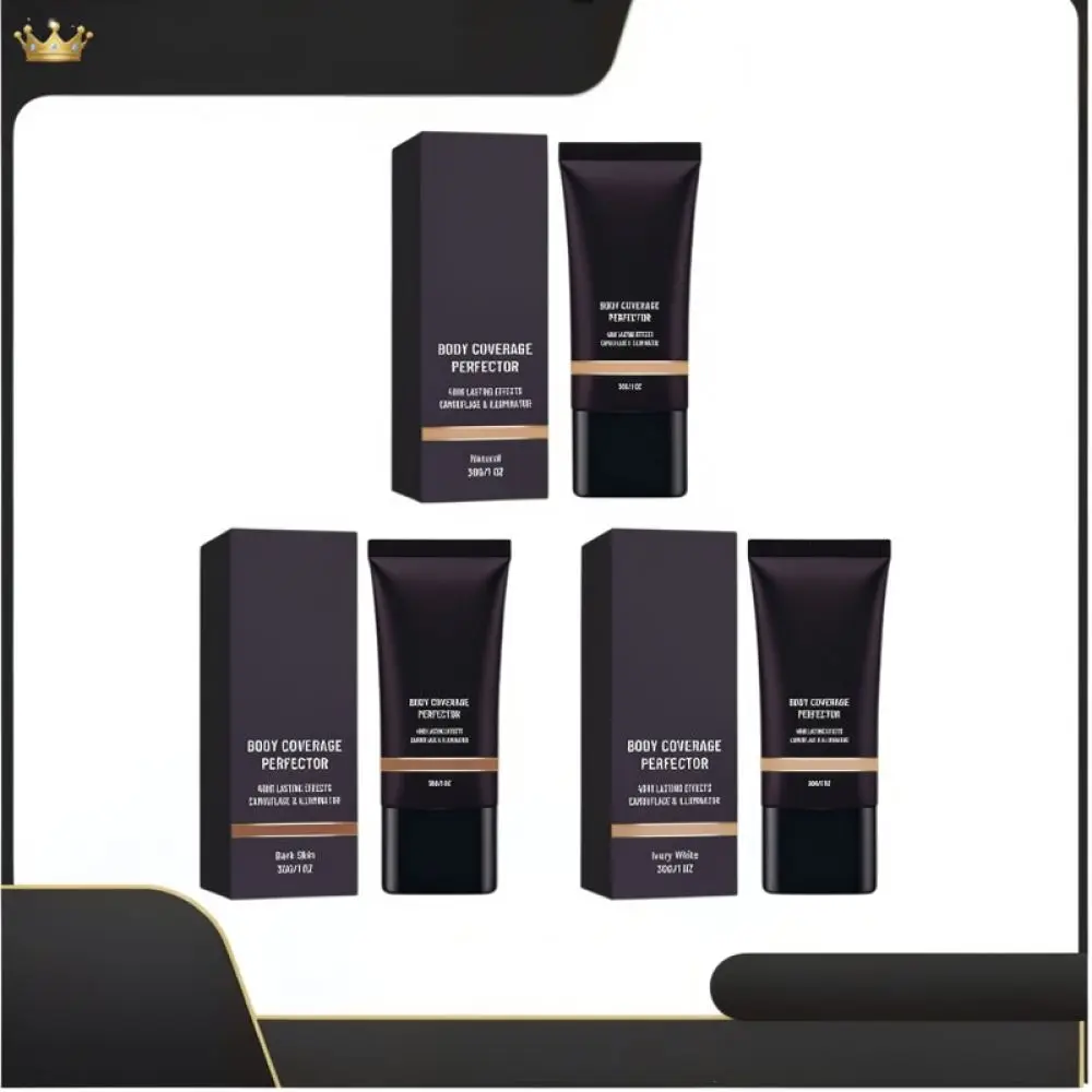 Waterproof Body Foundation Concealer Cream For Skin Discoloration Full Coverage Scars Natural Looking Long Lasting Makeup Base