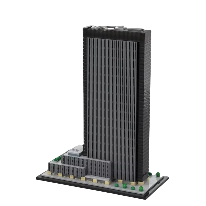 Skyscraper series Pennsylvania Square 1:80 scale model 1323pcs small particle MOC matching toy building blocks display creative