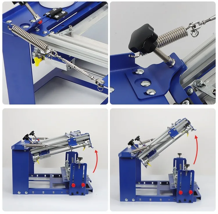 DL-QM-D80 High Precision Manual Pen Curved Screen Printing Machine Easy to Operate Cylindrical Screen Printer