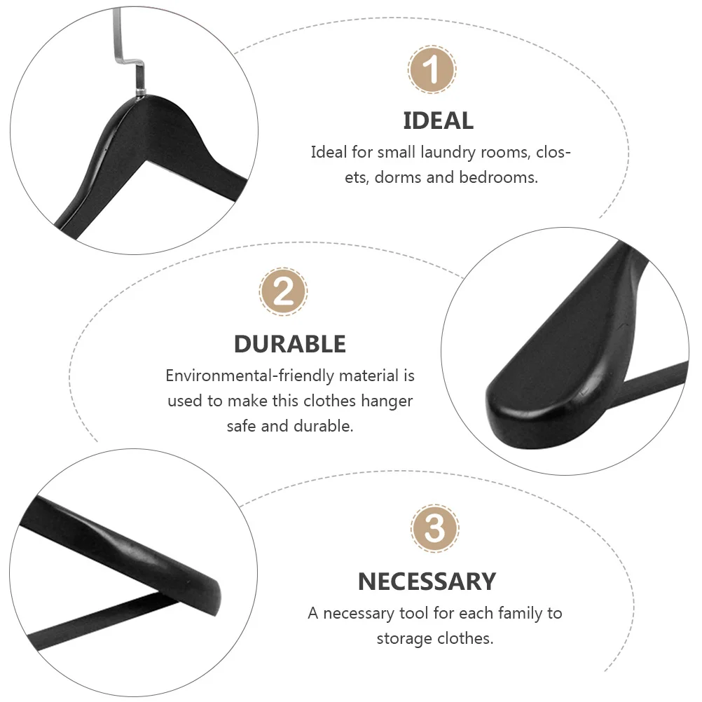 

1Pcs Thick Solid Wood Wide Coat Hanger Non-Slip Clothes Hanger Space Saving Multi-Function Drying Rack Drying Rack