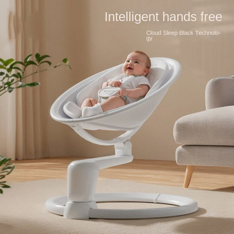 

Baby Rocking Chair Cradle Electric Swing Chair Multi Function 3-Speed Adjustable Backrest Wireless Music Newborn Rest Chair