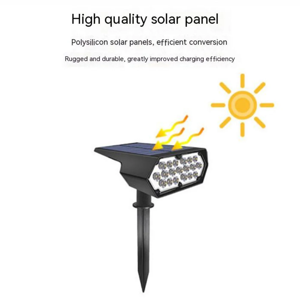 Настенные светильники с солнечной батареей, наружные фонари для газона, фонари для сада, прожектор для двора, дорожки, IP65