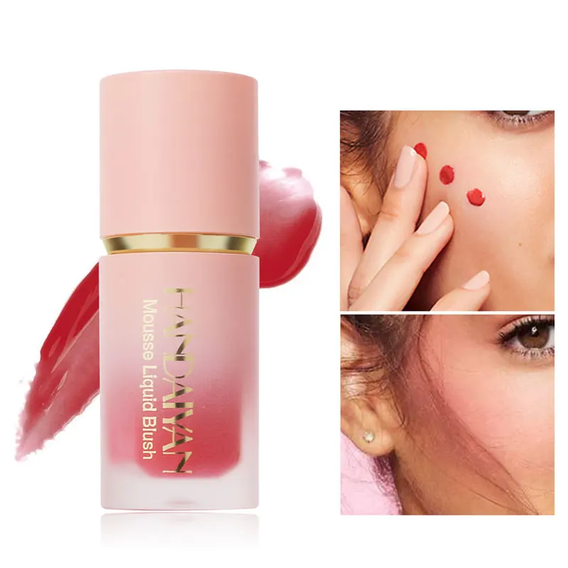 Flüssiges Rouge, Kontur-Gesichts-Make-up, mattes Rouge, einfach aufzutragen, hochpigmentiert, langlebig, wasserfest, Damen-Make-up-Produkt, koreanisch