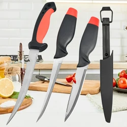 Cuchillo de pesca multifuncional de acero inoxidable, cuchillos para matar peces, cuchillo cepillado de pescado, cuchillo de cocina afilado para carne, cuchillo de fruta