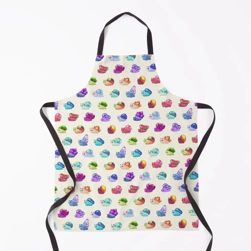 

Jewel Snail - pastel Apron custom women's kitchen bib Chef Uniform Women Kitchen Special Accessories Apron