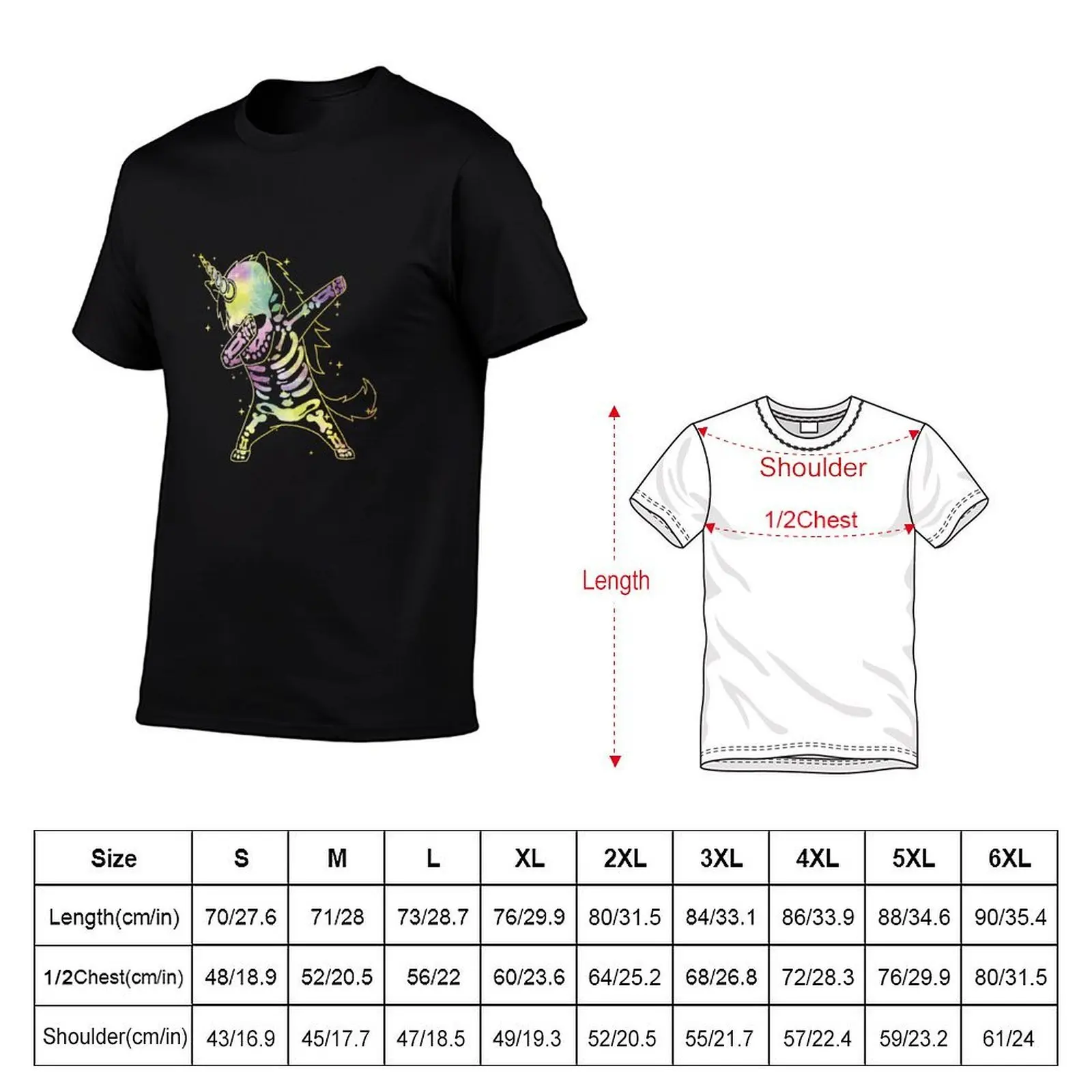 (Dap Pose) X Ray Magical Dabbing Unicorn - Colorful Type T-Shirt oversized vintage t shirts mens workout shirts