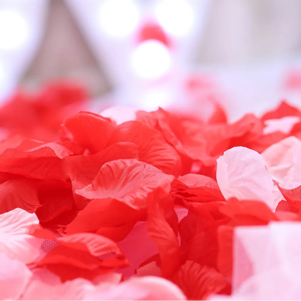 

New 1000pcs Artificial Fake Rose Petals Red Colorful Simulation Silk Roses Petal for Valentines Day Wedding Party Romantic Decor