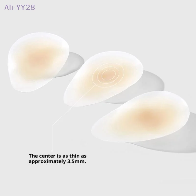 {YY28} 1쌍 무봉제 실리콘 니플 커버 재사용 가능한 피부 친화적 라이너 접착식 가슴 테이프 보이지 않는 가슴 스티커