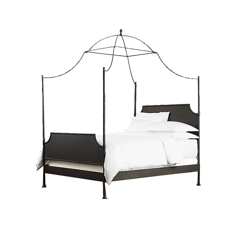 

Nordic Muebles Nordic Furniture Double Create Vintage Bed European Metal Hotel Confortable Fashionable Bed Frame Master Bedroom