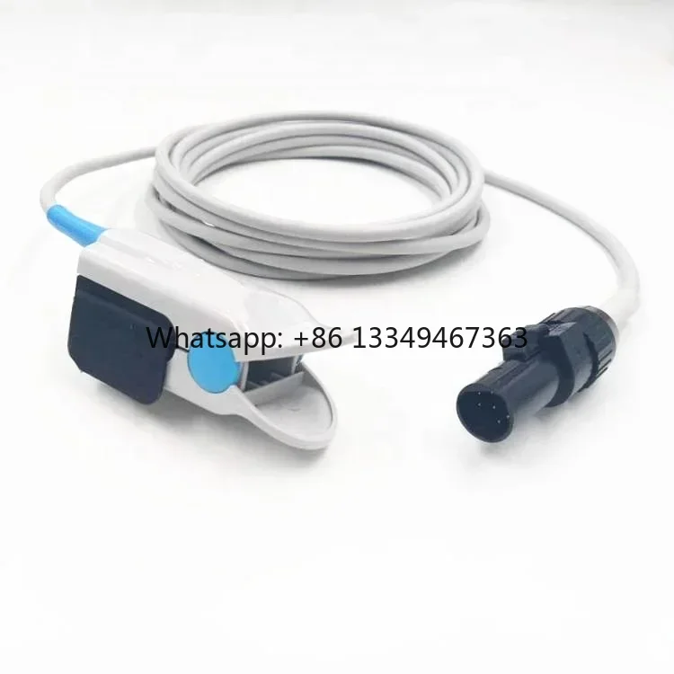 

Fast delivery Compatible OHMEDA 9Hose 7pin Reusable Adult Clip Spo2 Sensor Suit For Datex-Ohmeda:3740 3710 4700 OxiCap, 5250RGM,