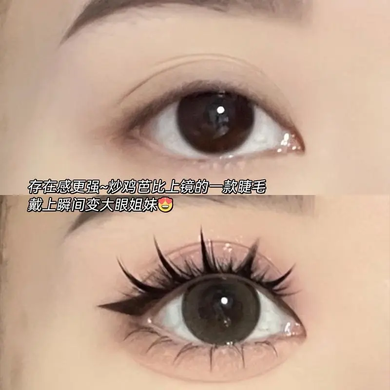 Grote Ogen Manga Valse Wimper Enkele Cluster Natuurlijke Kleine Duivel Wimper Extensie Zachte Simulatie Wimper Make-Up Tool Herbruikbaar
