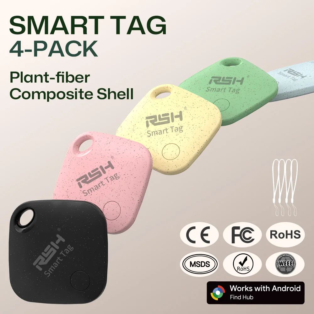For Android Phones Bluetooth GPS Tracker Work With Google Find Hub App Key Finder Pet Smart Tag for Xiaomi Samsung Pixel OnePlus