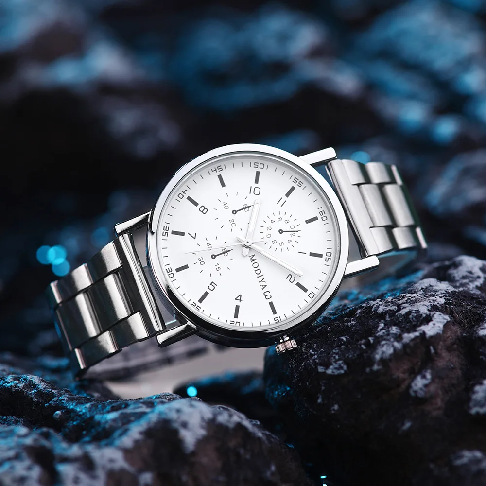 Men's Watch Decoration Stainless Steel Simple Quartz Dial Diameter 38mm Width 20mm Thickness 10mm,