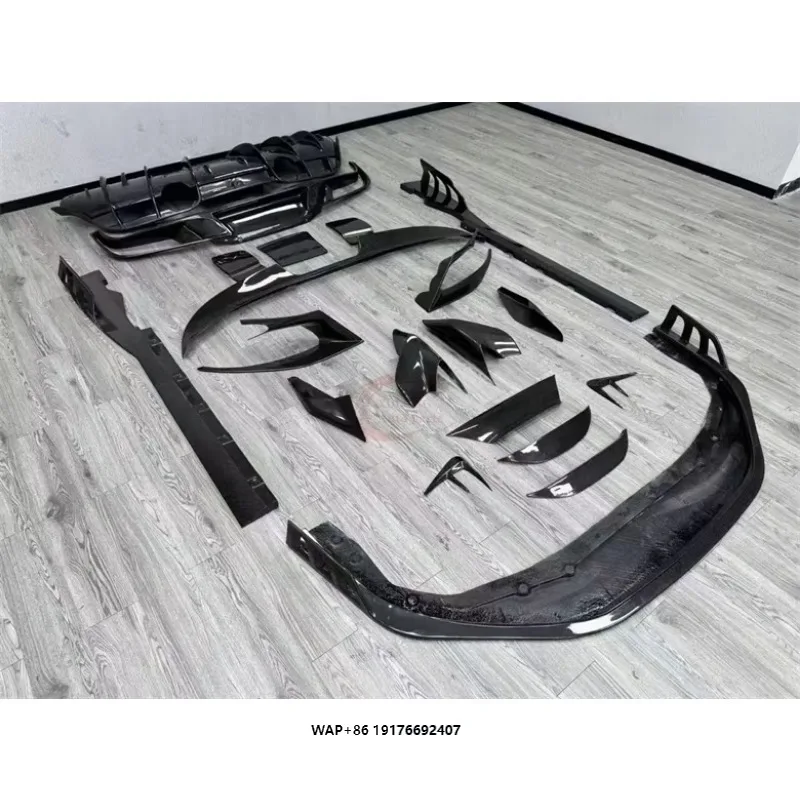 Key Style Carbon Fiber Body Kit for F8 Upgrade Carbon Fiber Front Lip Side Skirt Rear Diffuser Spoiler Side Vent Bumper