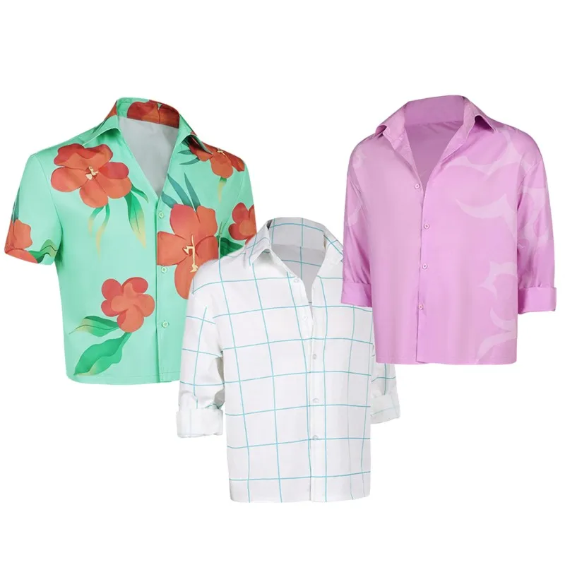 

Demons Boys Jinu Cosplay Shirt Costume Hunters 2025 Men Bobby Summer Beach Short Sleeve Tops Halloween Carnival Party Suit