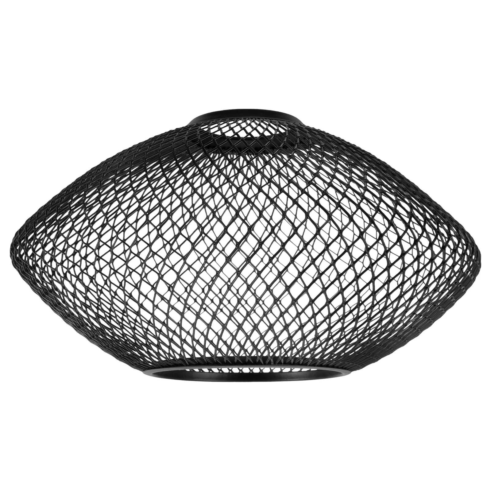 

Iron Wrought Lampshade 20x11cm Durable Metal Cover Decorative Pendant Cage Guard Black Vintage Home Bar Cafe Restaurant L