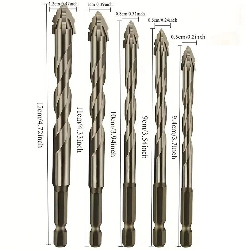AC88 Titanium-Coated Drill and Tap Set, High-Strength 4-Flute Serrated Eccentric Drill Bit Kit, Multifunction Tapping Tool