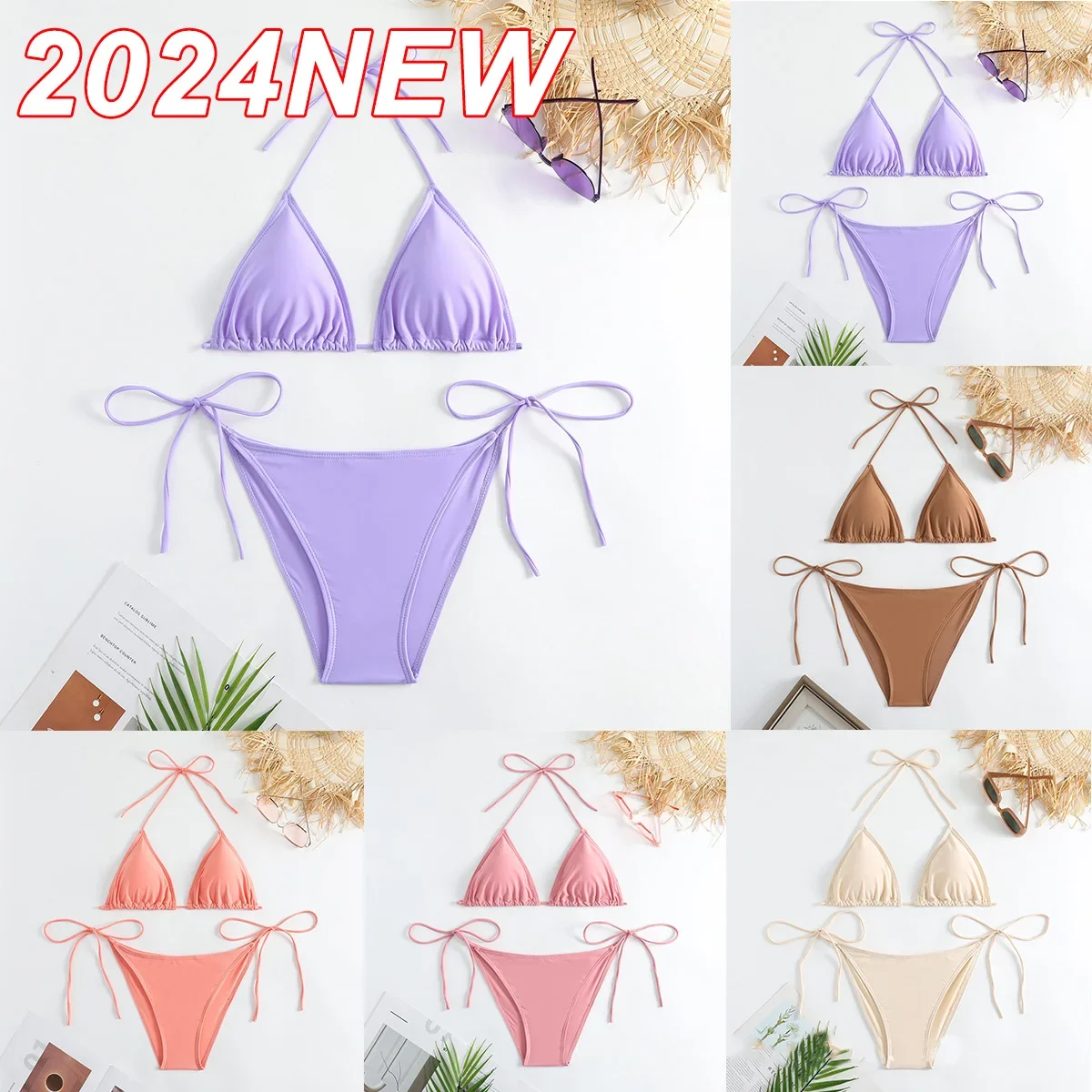 New Swimsuit Sexy Europe and The United States Bikini Beach Suit Bikini Fashion Split Swimsuit