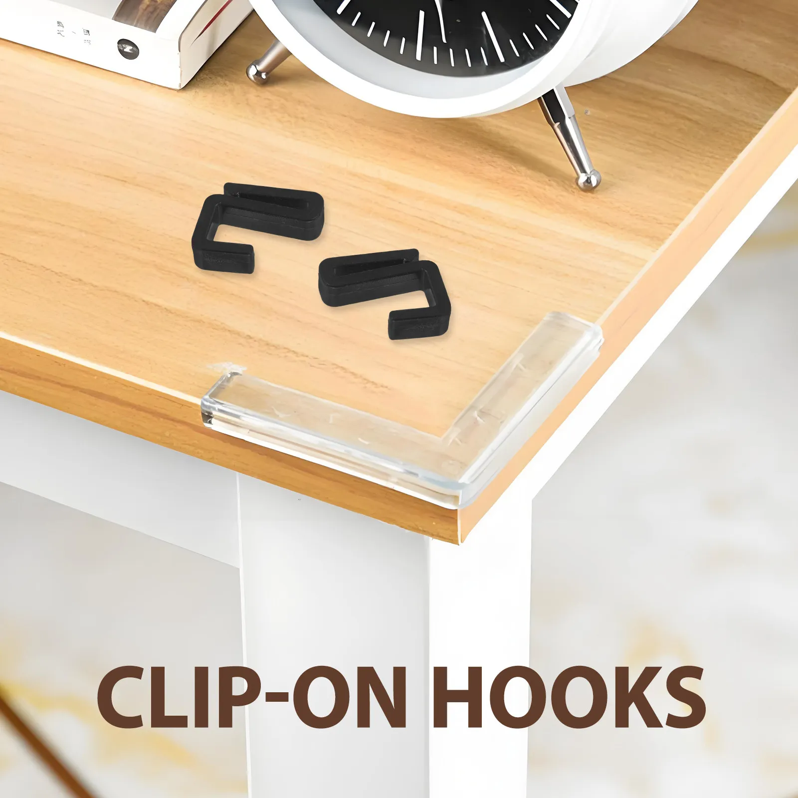 4Pcs Fashionable White Plastic Utility Hooks Z Shape for Hanging Clothes Hats Mugs Pots Plants on Microwave Rack Cabinet Cubicle