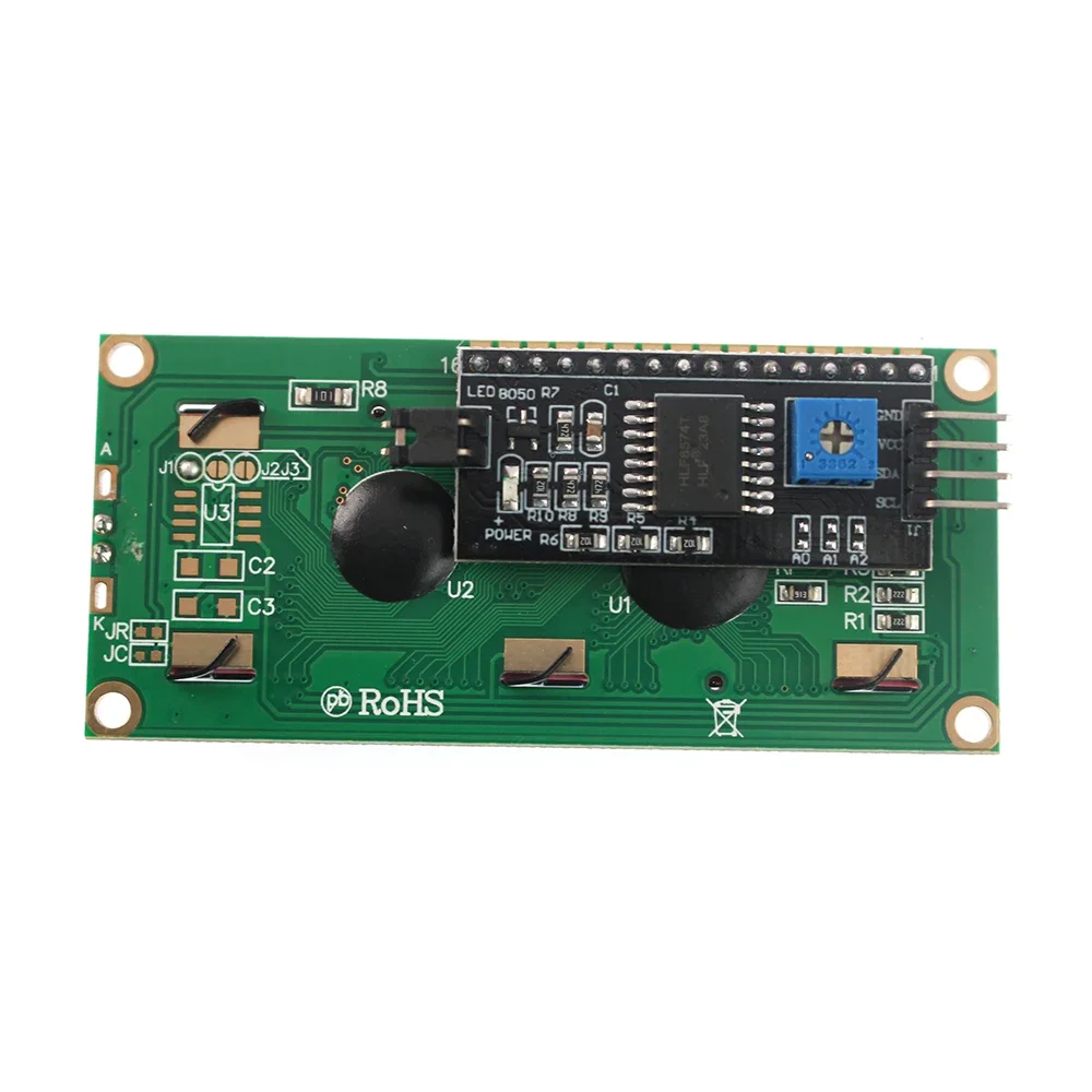 Módulo LCD1602 1602A Módulo de conversión de nivel Pantalla verde amarilla Pantalla LCD 16x2 Interfaz IIC/I2C 5V para Arduino