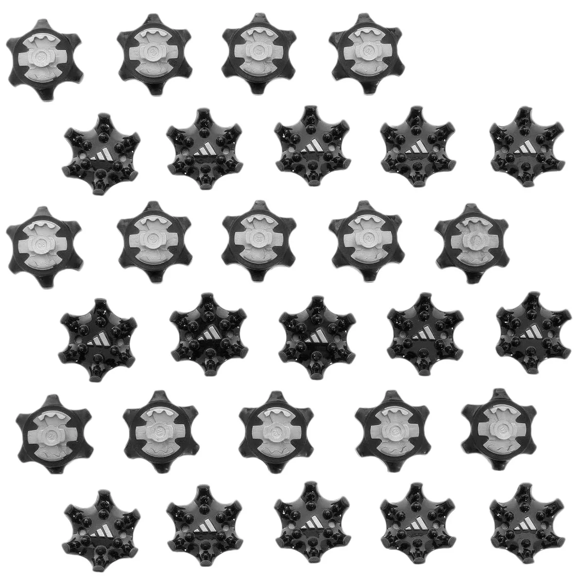 

30Pcs Outdoor Golf Shoe Spikes Screw Training Parts Soft Rubber for Golf Sports Shoes (Grey/Black)