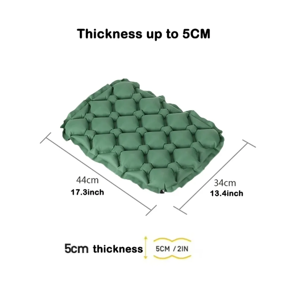 وسادة مقعد قابلة للنفخ، وسادة جلوس هوائية محمولة خفيفة الوزن للسفر، سجادة كرسي تخييم مقاومة للرطوبة والماء للأماكن الخارجية