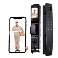 Mobile Phone Wifi Fingerprint 3D Face Recognition Smart Door Lock Cat Eye Automatic Face Door Lock With Camera Capture Function