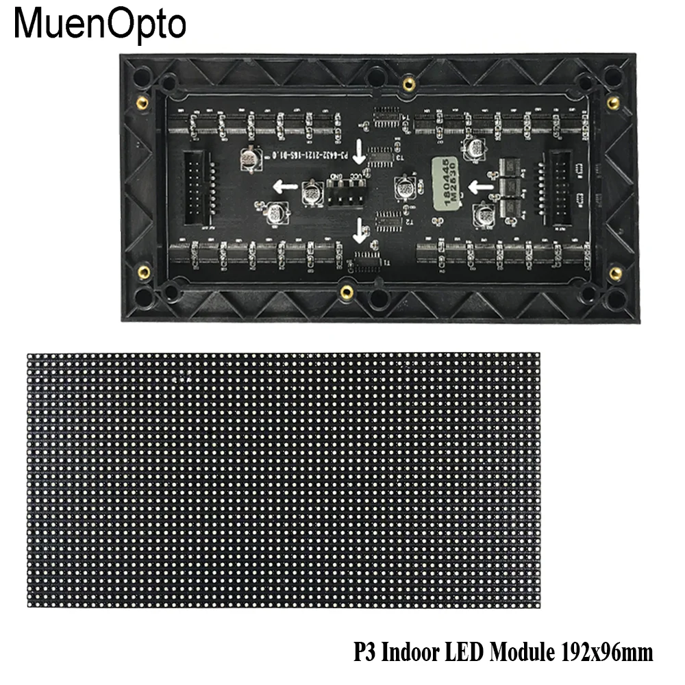 

P3 Indoor 64*32 pixels 192*96mm RGB SMD 1/16 Scan led display module