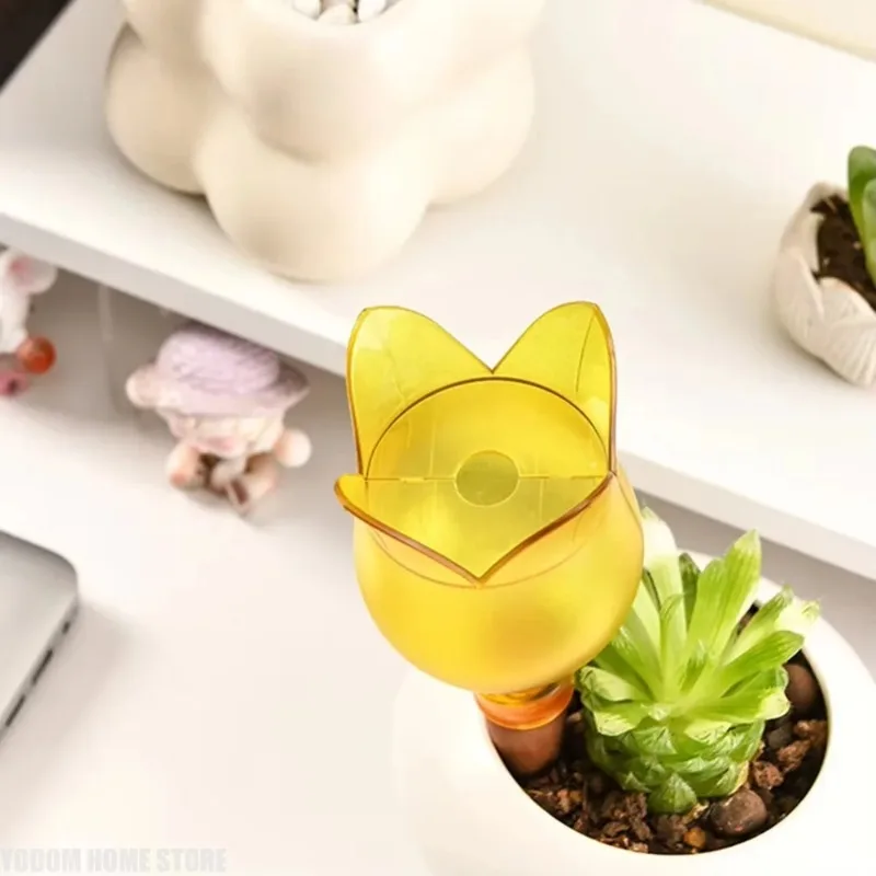 1Pc 180ml Tulip Shape Self-Watering Globes, Automatic Plant Watering Spikes, Transparent Dripper with Terracotta Stakes