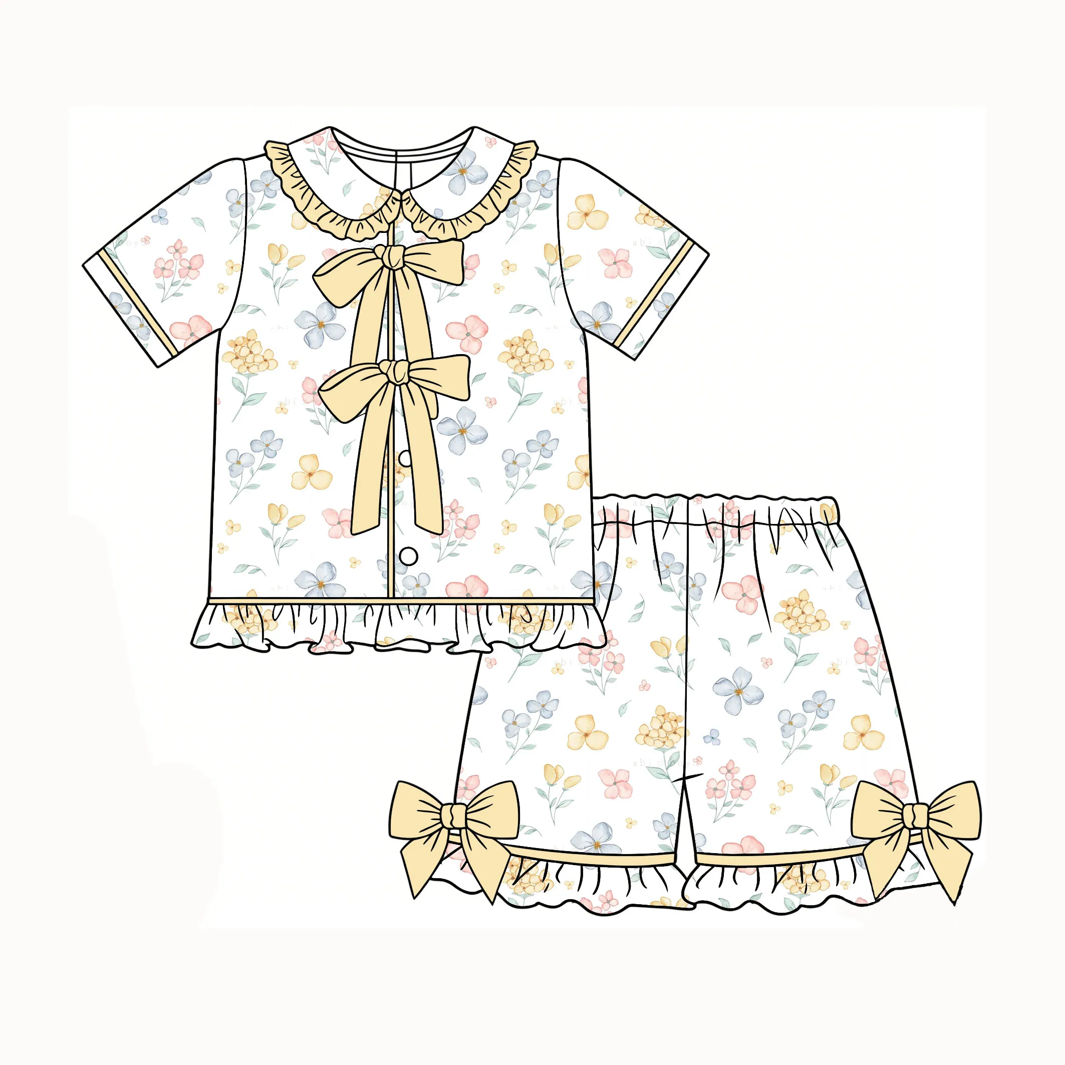 summer clothes wild duck short sleeve shorts set Toddler boy outfits newborn romper jumpsuit wholesale baby boys clothes