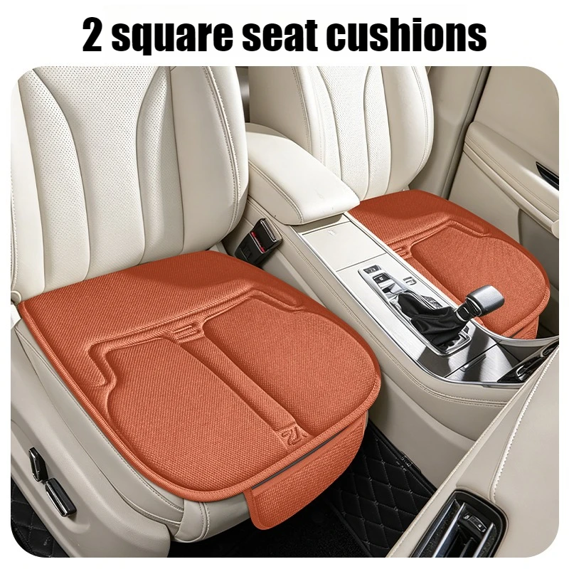 2-Piece Set, Exquisite and High-End Car Seat Cushions with Storage Pockets, Comfortable and Considerate for the User, Cool and Breathable for Summer, Reduce Pressure and Enhance Driving Experience, Non-Slip and Stay in Place, Universally Compatible with Most Car Front Seats, Available in Multiple Colors, Car Accessories for Men/Women