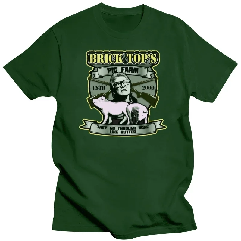Printed T-Shirt tees top MAN T-SHIRT  cotton t shirts Men tshirt Bricktops pig farm.   Brick Top Snatch T Shirt  harajuku