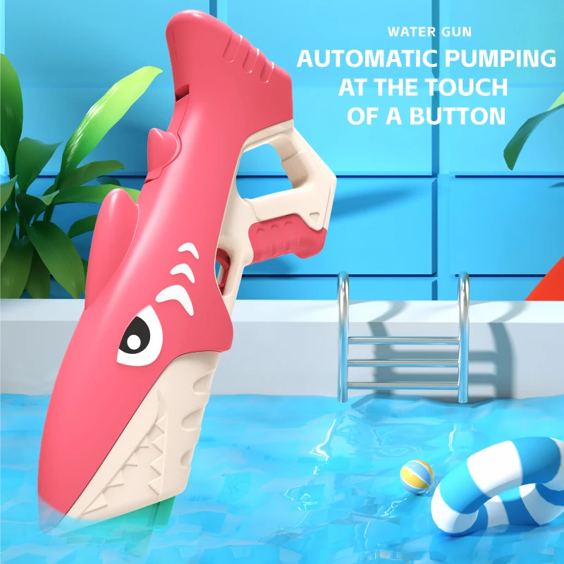 Shark Water Gun Electric Pistol Shooting Toy Gun Full Automatic Summer Pool Beach Toy For Kids Children Boys Girls Adul Kid Gift