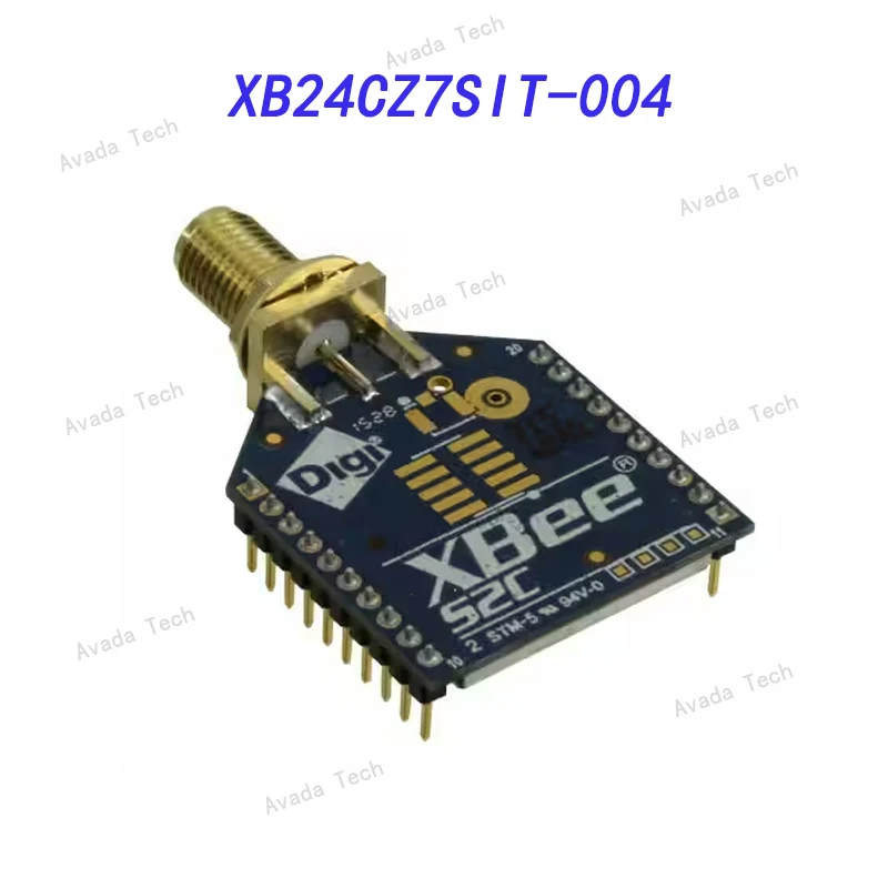 

Avada Tech XB24CZ7SIT-004 802.15.4 Zigbee® Transceiver Module 2.4GHz Antenna Not Included, RP-SMA Through Hole