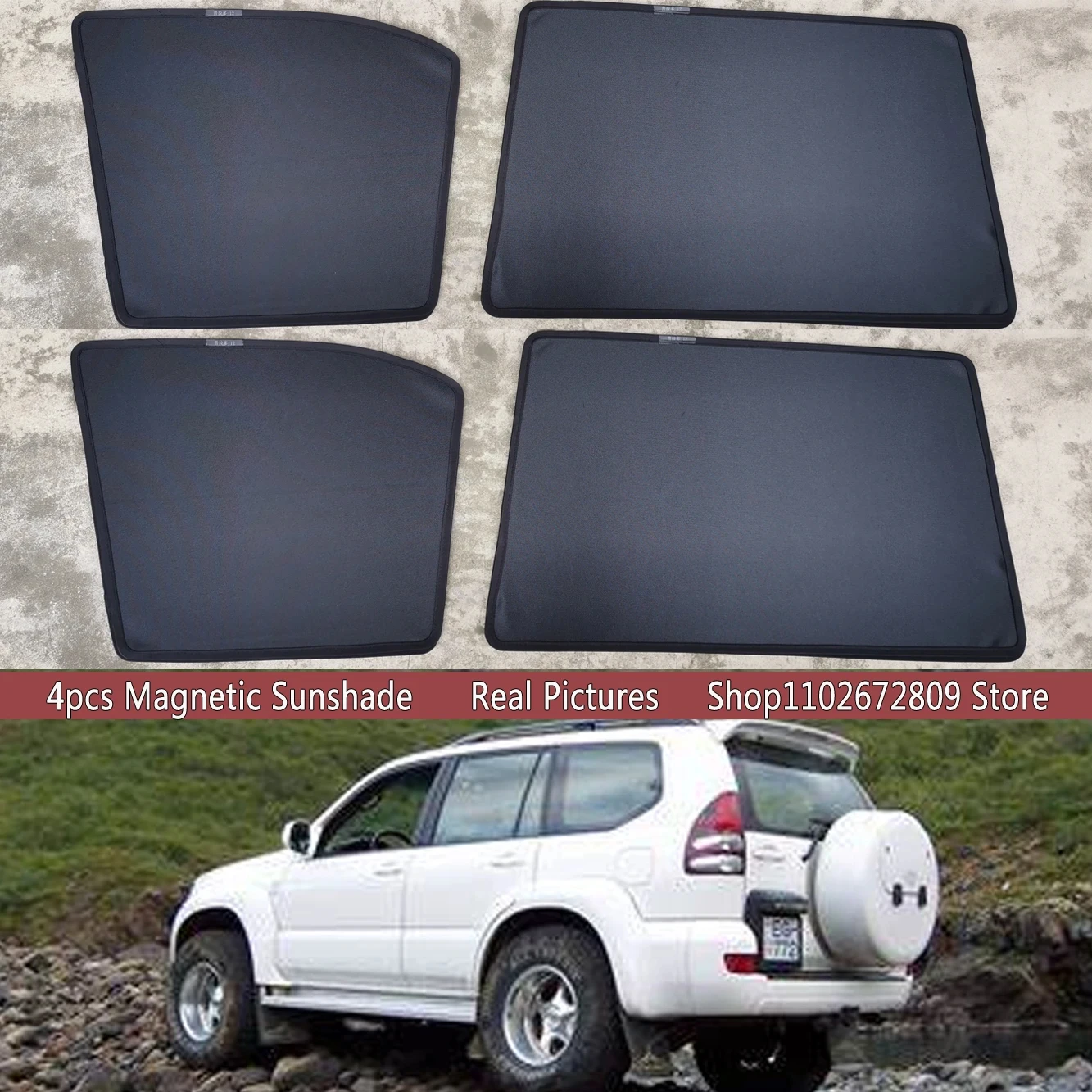 Magnetic Car Sunshades Shield Windshield Frame Curtain Sun Shades For Toyota Land Cruiser Prado J120 120 2002 - 2009 Accessories