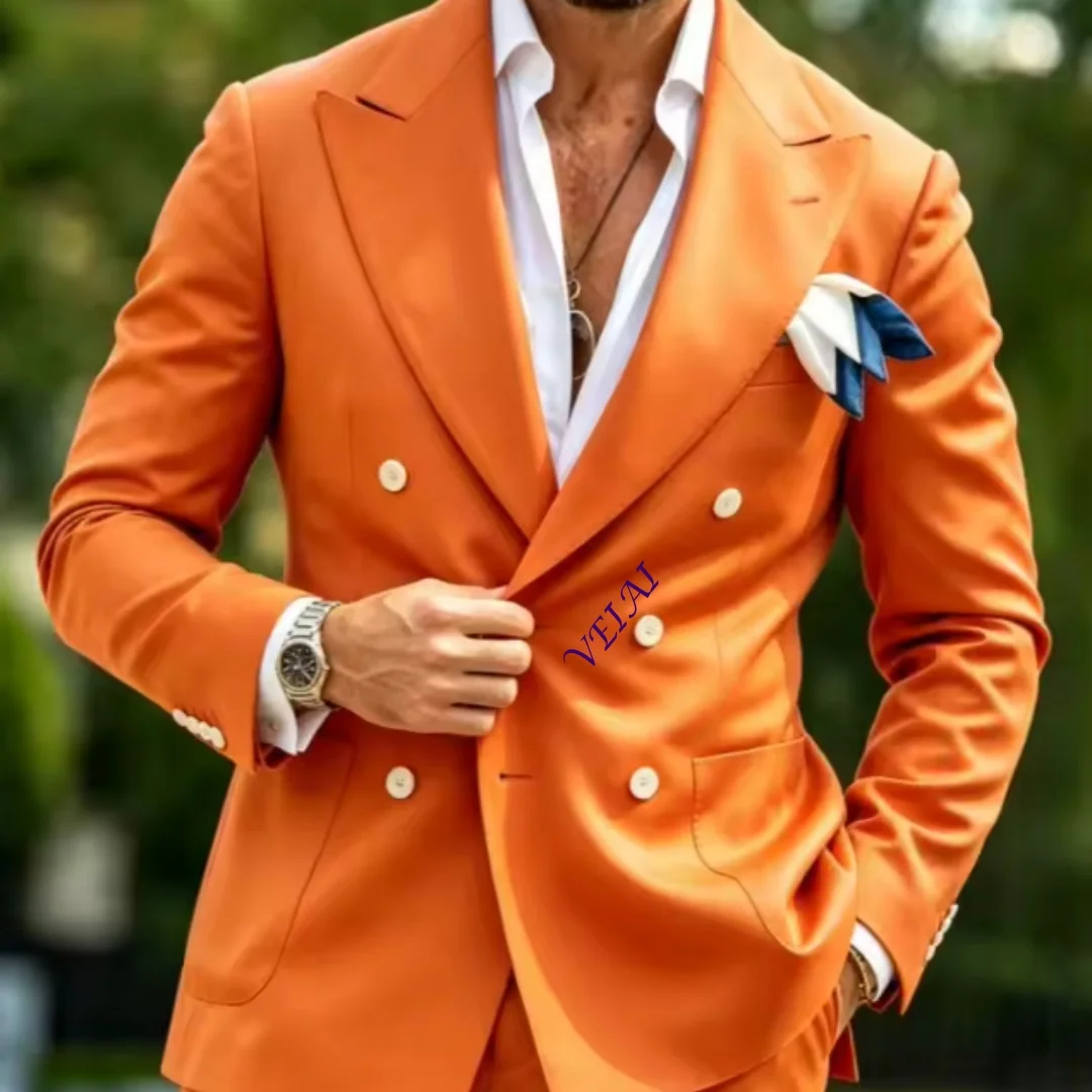 CustomizedFormal Business Men Suit Dark Green with White Vest Groom Groomsman Wedding Party Prom Male Tuxedo 3 Piece Set Blazer