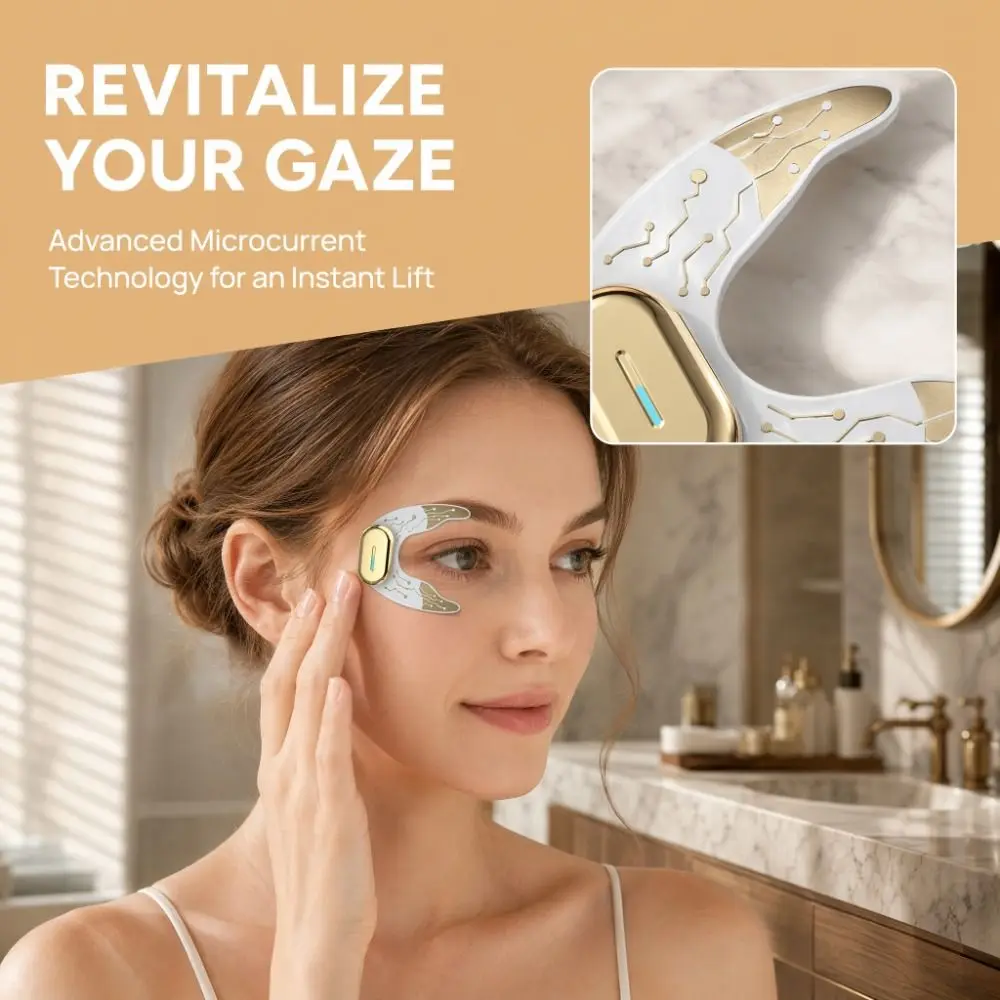 Electric EMS Eye Massager USB Charging Lifting Firming Eye Lift Device Muscle Stimulation Skin Tightening V-Shaped Eye Tool